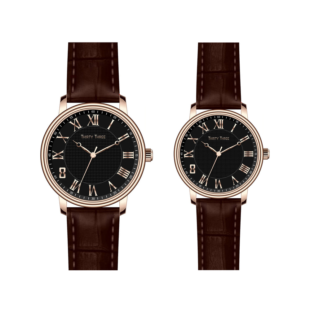 Couple watch- Free Watch Box - TH2007L-RG03-L05 / TH2007M-RG03-L05
