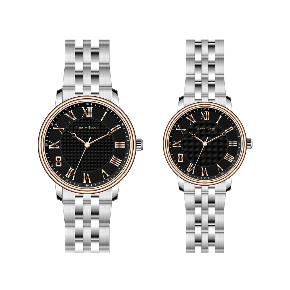 Couple watch- Free Watch Box - TH2007L-SRG03-S02 / TH2007M-SRG03-S02